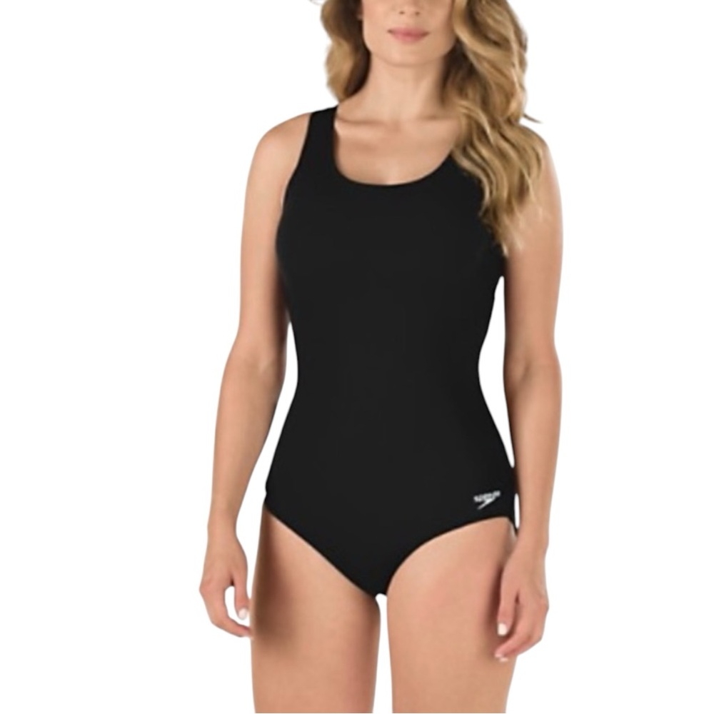 Speedo Womens Pro Swimsuit Size Black One-Piece NEW